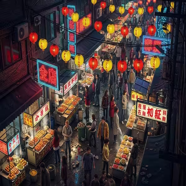 Night Market jigsaw puzzle preview
