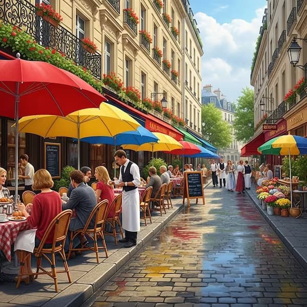 Paris Cafe jigsaw puzzle preview