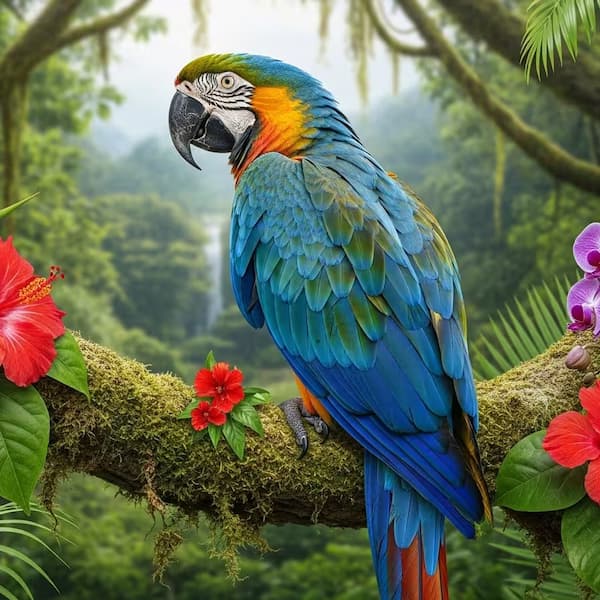 Tropical Parrot jigsaw puzzle preview