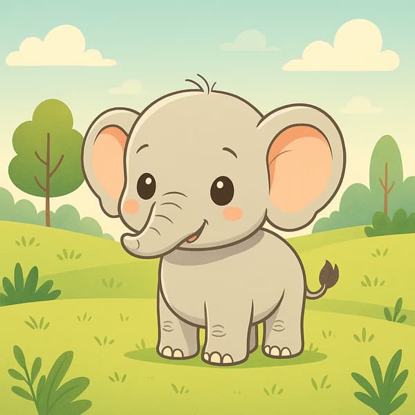 Baby Elephant jigsaw puzzle preview
